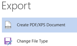 Create PDF XPS